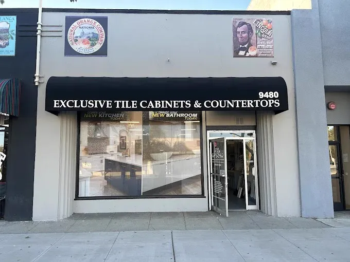 The Exclusive Tile, Cabinets and Countertops storefront at 9480 Magnolia Ave in Riverside